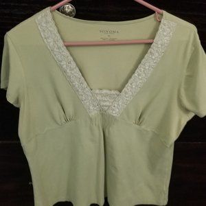 Light green pullover blouse